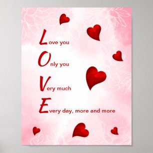 Póster Love You, Valentine