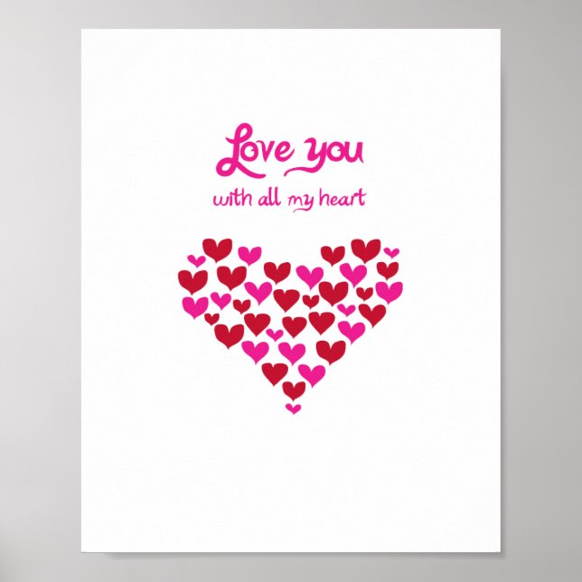 Póster Love You With All My Heart  (Frente)