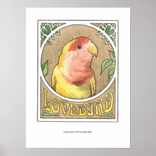 Póster Lovebird Nouveau