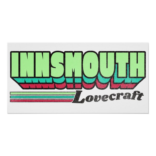 Póster Lovecraft Innsmouth Retro (Anverso)