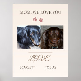 Póster Loved by Our Two Paws