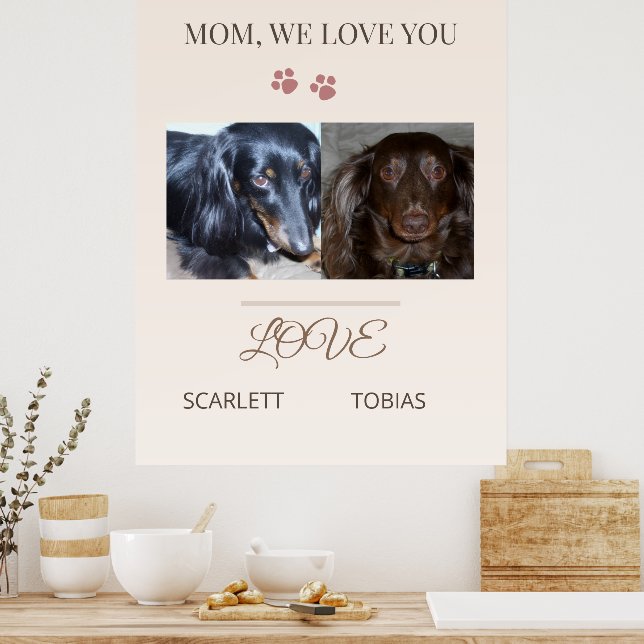 Póster Loved by Our Two Paws (Cocina)