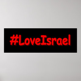 Póster "#LoveIsrael" Cute Design. Buy Now
