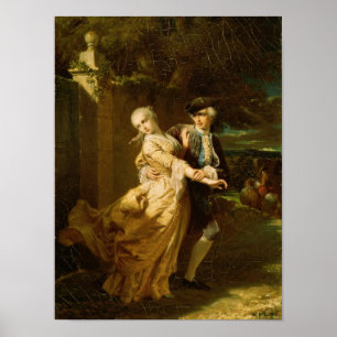 Póster Lovelace que secuestra a Clarissa Harlowe, 1867