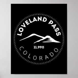 Póster Loveland P Colorado Elevado Mountain Ckcountry Sk
