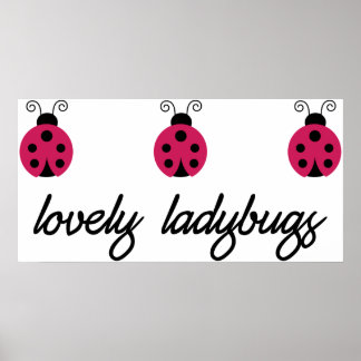Póster Lovely Ladybugs