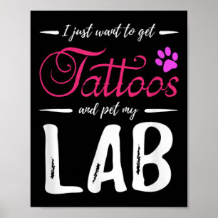Póster Lover Tattoo Gracioso Labrador Perro Mamá Regalo I