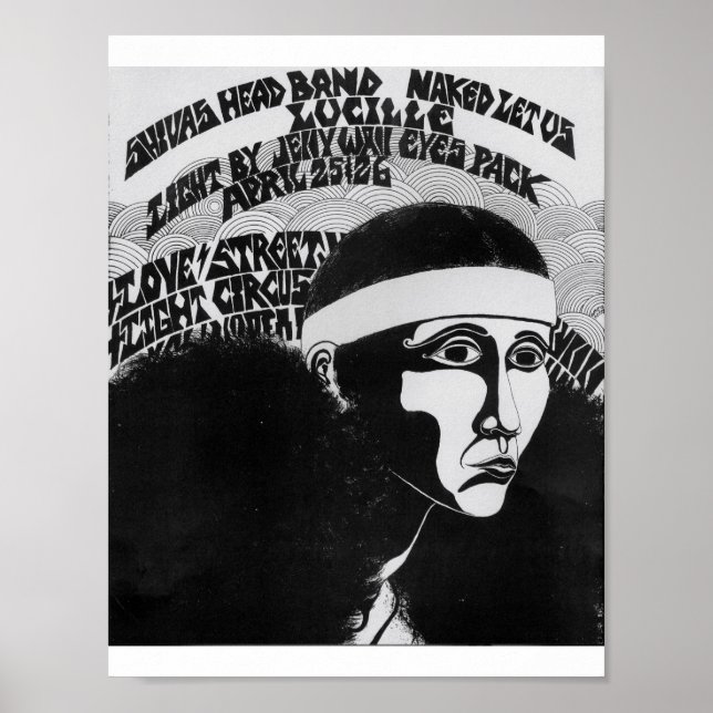 Póster LoveStreetLightCircus flyer LoveStreetApr25&26'69 (Frente)
