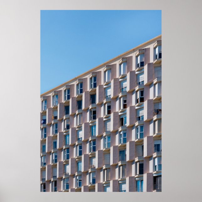 PÓSTER LOW ANGLE PHOTO OF GRAY CONCRETE BUILDING (Frente)