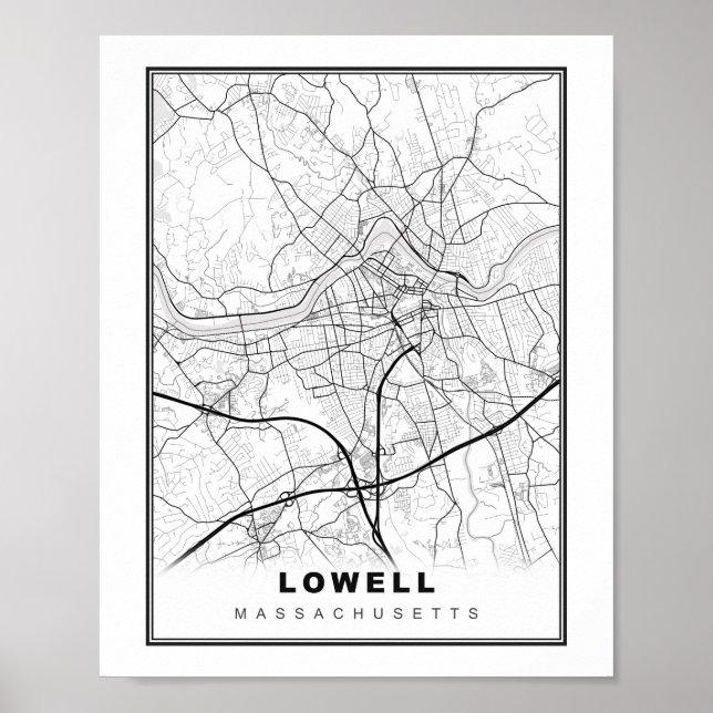 Póster Lowell Map (Frente)
