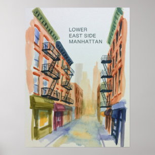 Póster Lower East Side Manhattan