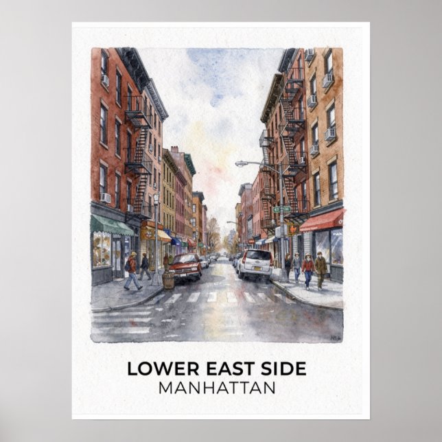 Póster Lower East Side Manhattan (Frente)