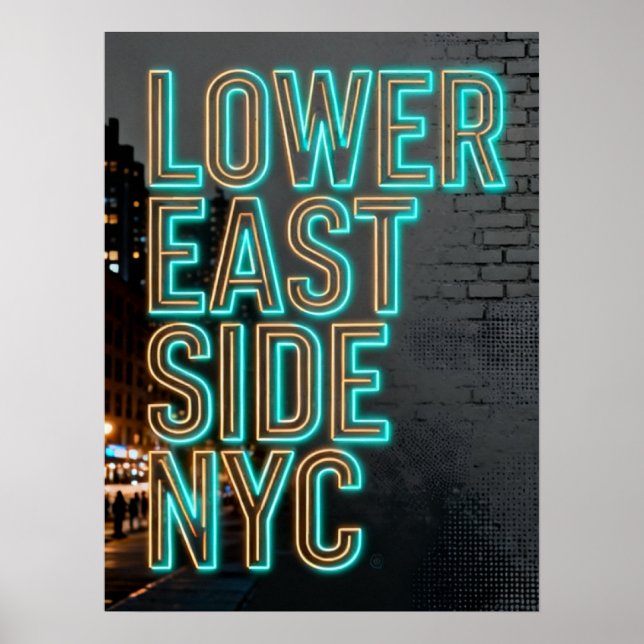 Póster Lower East Side Nueva York (Frente)