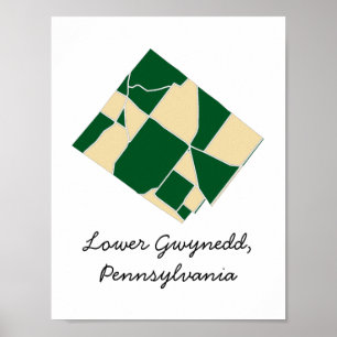 Póster Lower Gwynedd, PA Archival Matte Poster