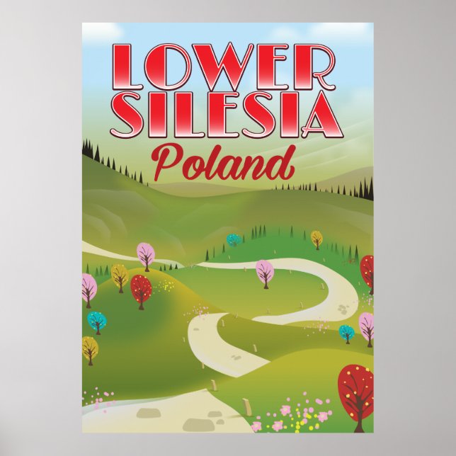 Póster lower Silesia Poland travel poster (Frente)