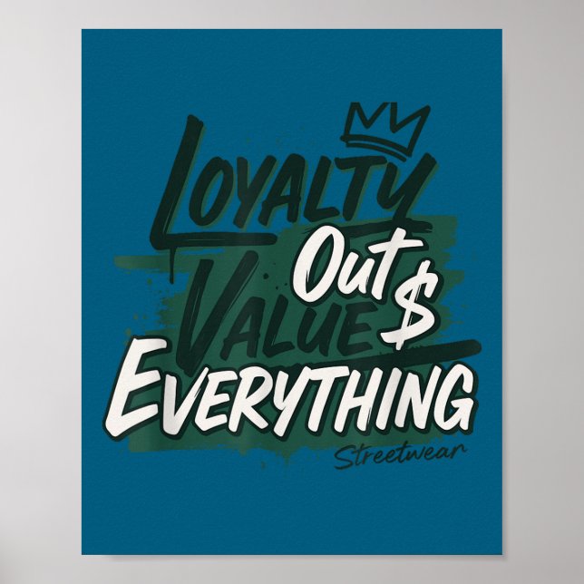 Póster Loyalty Outvalues Everything Streetware Urban  (Frente)