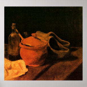 Póster Loza, Botella y Zuecos por Vincent van Gogh