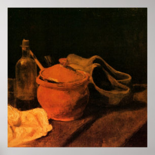 Póster Loza, Botella y Zuecos por Vincent van Gogh