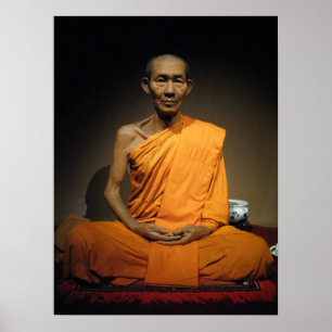 Póster Luang Por Kasem Khemako ... Monje budista