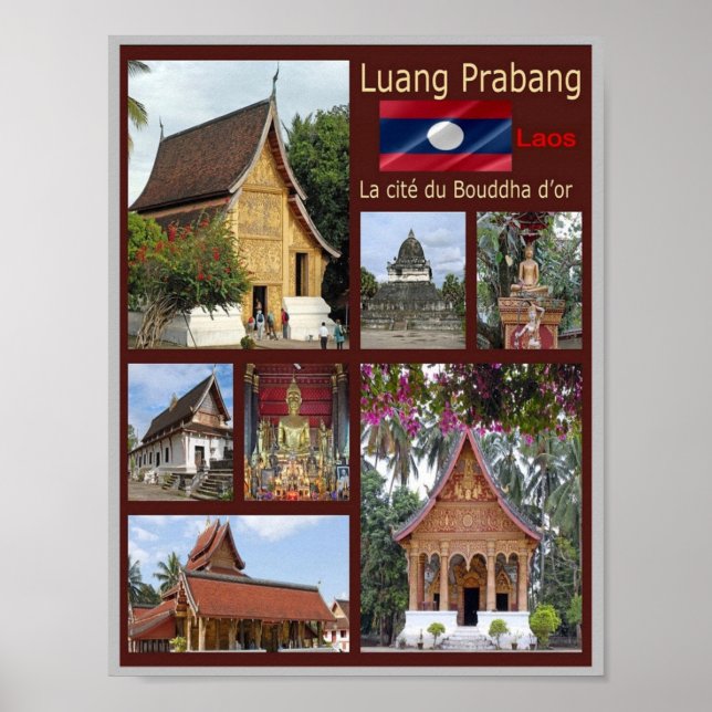 Póster Luang Prabang - Laos - Mosaico - (Frente)
