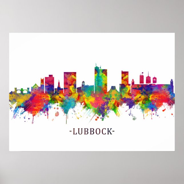 Póster Lubbock Skyline (Frente)
