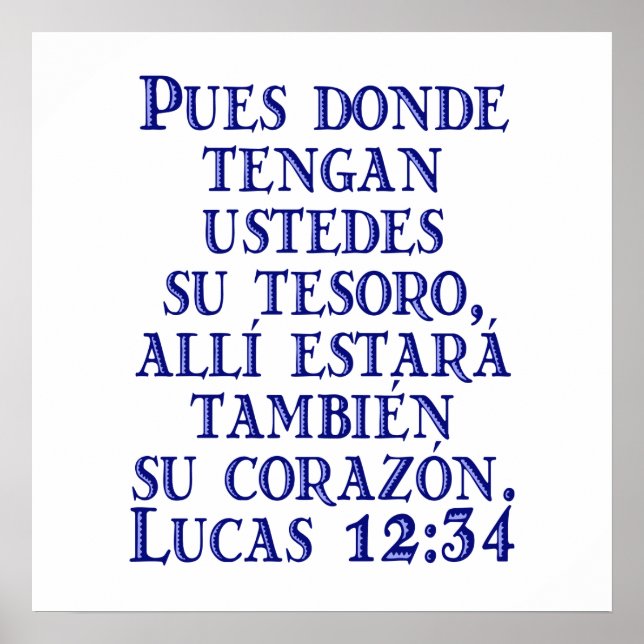 Póster Lucas 12:34 (Frente)