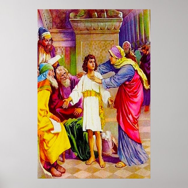 Póster Lucas 2:41-50 Jesús en la casa de su padre (Frente)