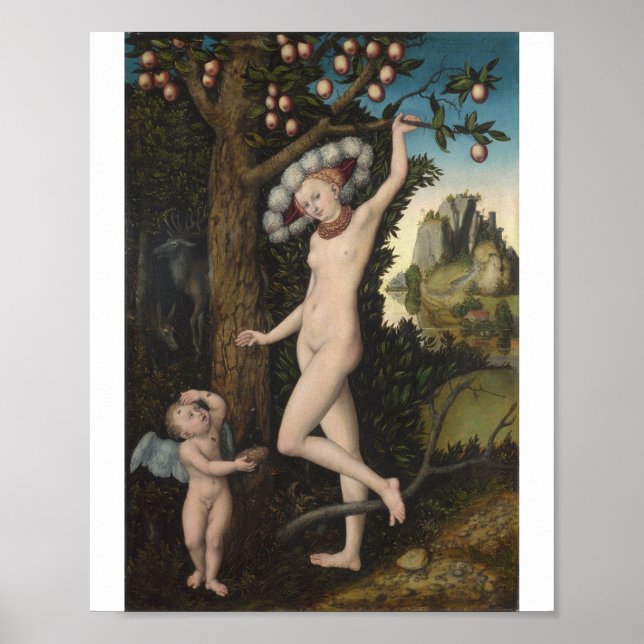 Póster Lucas Cranach El Mayor - Cupido Quejándose (Frente)