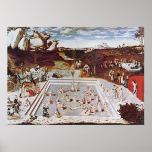 Póster Lucas Cranach la anciano la fuente de la juventud