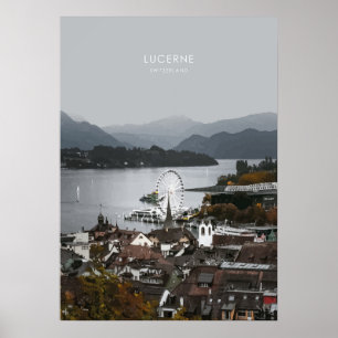 Póster Lucerna, Suiza Viaje Artwork