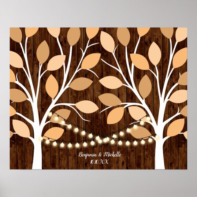 Póster Luces - Alternativa de 25 libretas de invitados de (Frente)