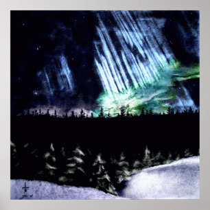 Póster Luces boreales
