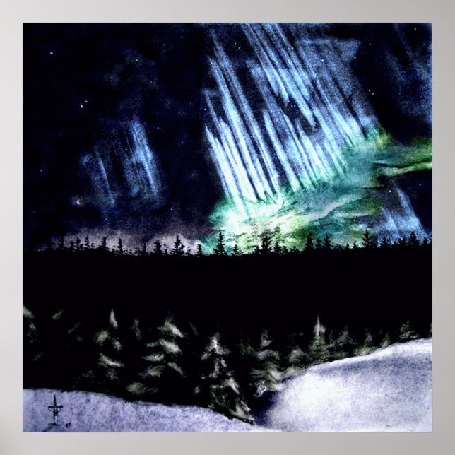 Póster Luces boreales (Frente)