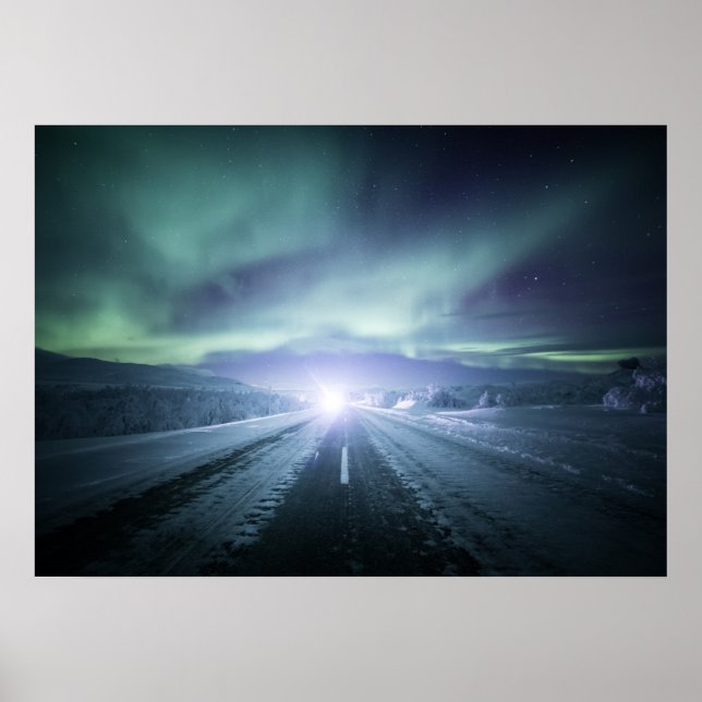 Póster Luces boreales de Finlandia (Frente)