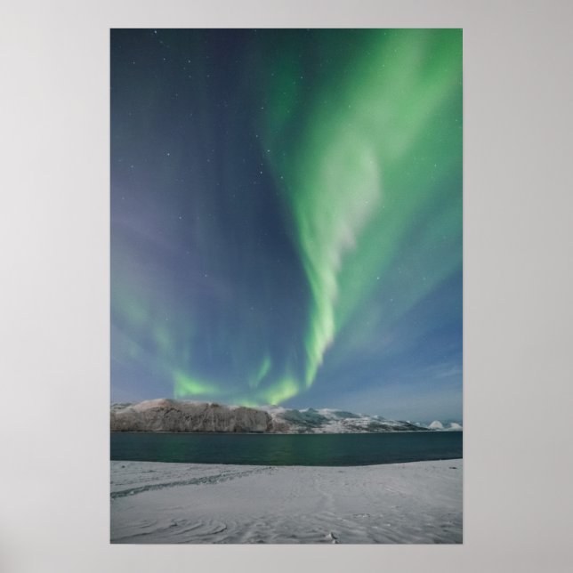 Póster Luces boreales de Noruega (Frente)