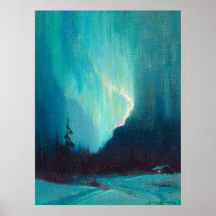 Póster Luces boreales, Juneau, Alaska por Sydney Laurence