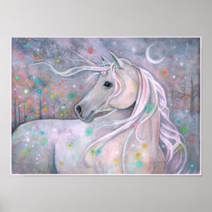 Póster Luces Brillantes Unicornio Mágico Molly Harrison
