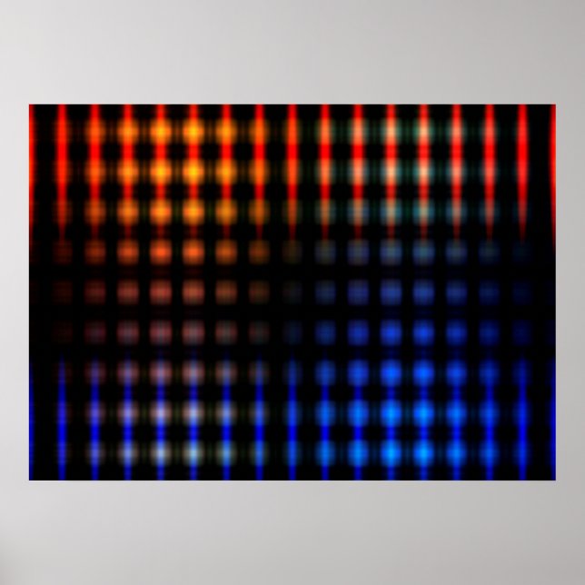 Póster Luces brillantes y coloridas (Frente)