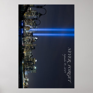 Póster Luces conmemorativas del 11 de septiembre