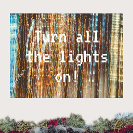 Póster Luces cósmicas retro