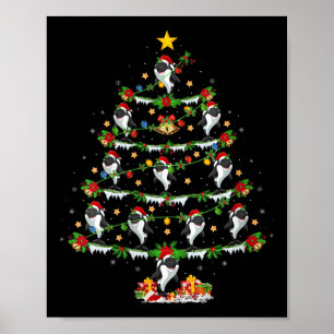Póster Luces de árbol de Navidad de orca para mujeres Ani
