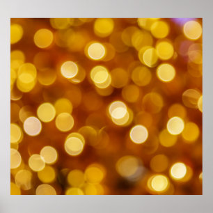 Póster Luces de bokeh coloridas, fondo de Navidades.