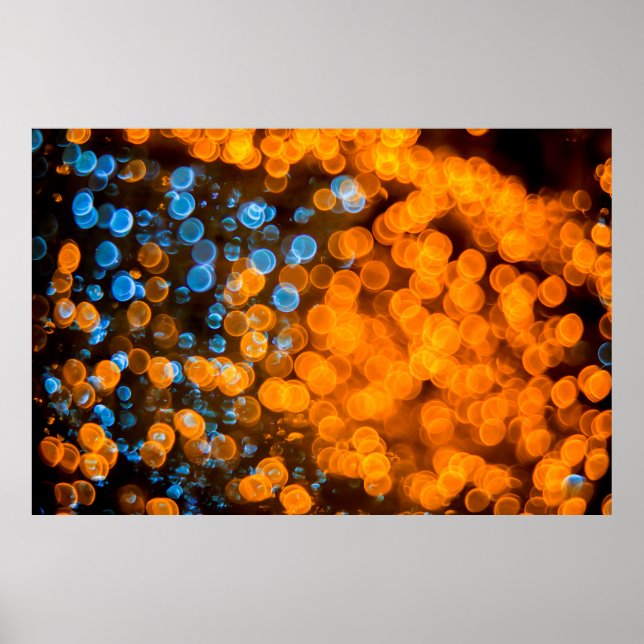 Póster Luces de bokeh para navidades (Frente)