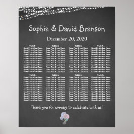 Póster Luces de Cadenas en Tarros de Mason Pizarra para e