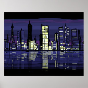 Póster Luces de ciudad