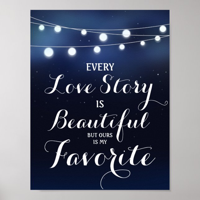 Póster Luces de cuerda de la Marina Cada historia de amor (Frente)