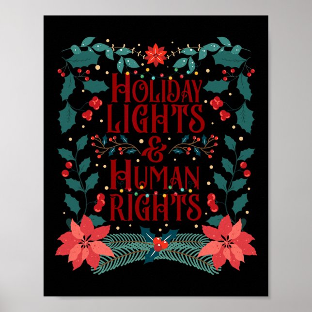 Póster Luces De Festividad Y Derechos Humanos (Frente)