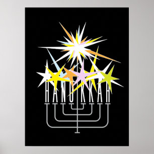 Póster Luces de Hanukkah