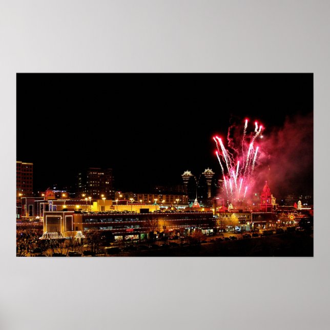 Póster Luces de Kansas City Plaza, fuegos artificiales 21 (Frente)