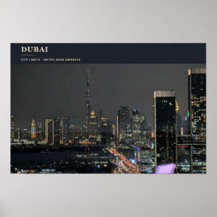 Póster Luces de la ciudad de Dubái